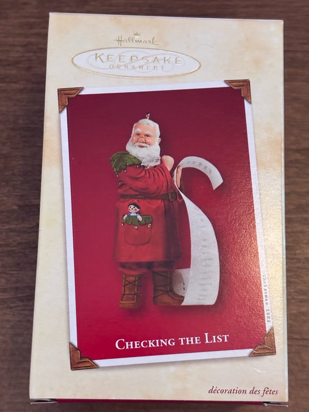 Hallmark Keepsake Ornament Red Santa "Checking the List"